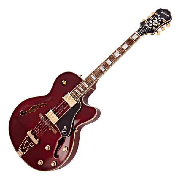 Epiphone Joe Pass EMPEROR-II PRO Hollow Body Guitar, Wine Red at