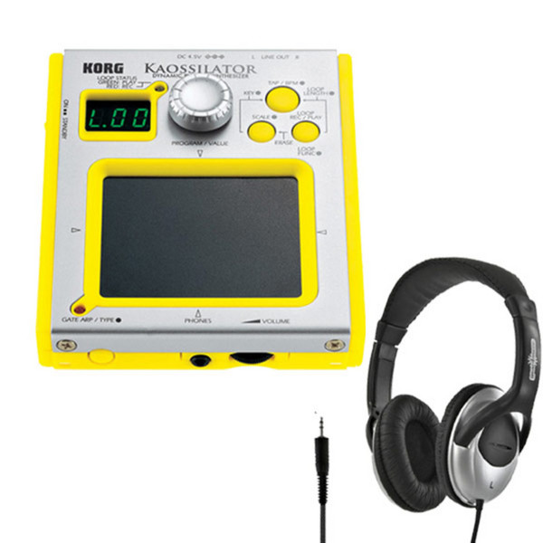 Korg Kaossilator Mini Phrase Synthesizer & HP-170 Headphones at