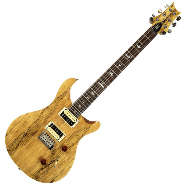DISC PRS SE Custom 24 Electric Guitar, Natural Spalted Maple at