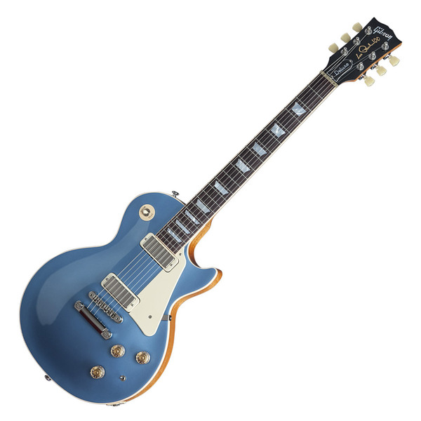 DISC Gibson 2015 Les Paul Deluxe, Metallic Pelham Blue at Gear4music