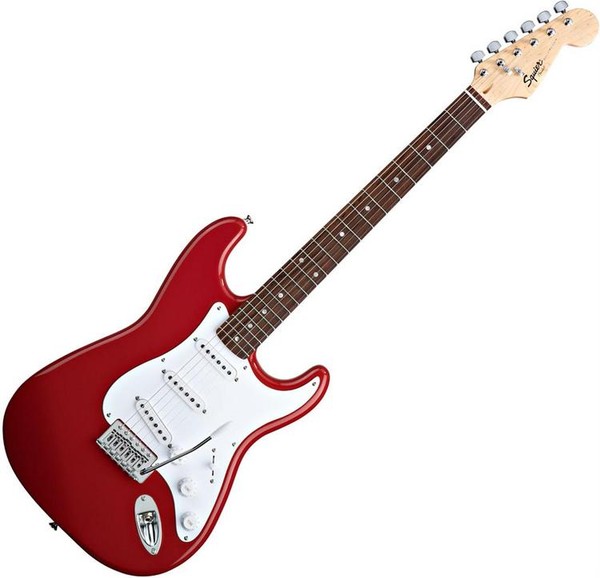Squier By Fender Bullet Strat, Rosewood, Fiesta Red - Nearly New