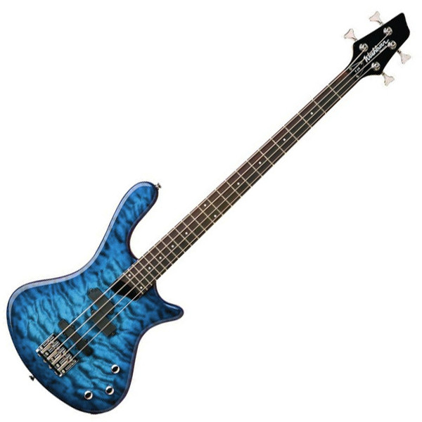 DISC Washburn T14 Bass Guitar, Quilted Transparent Blue at Gear4music