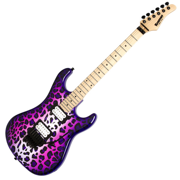 DISC Kramer Pacer Vintage Satchel Signature Guitar, Purple Leopard