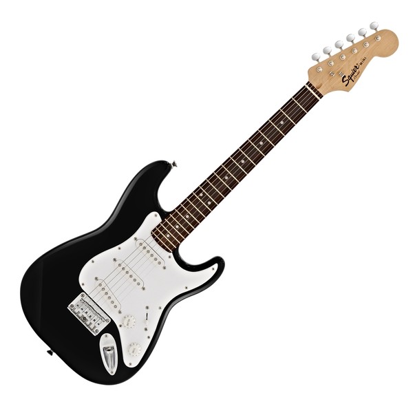 DISC Squier By Fender Mini Stratocaster 3/4 Size Guitar, Black at