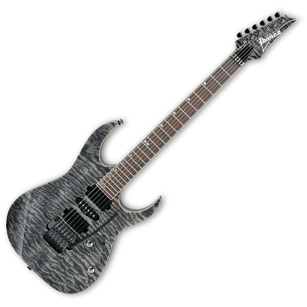 DISC Ibanez RG870QMZ-BI Premium String Electric Guitar, Black Ice