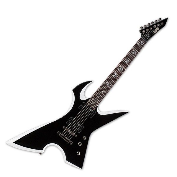 ESP LTD MAX-200 Max Cavalera Electric Guitar, Black & White at