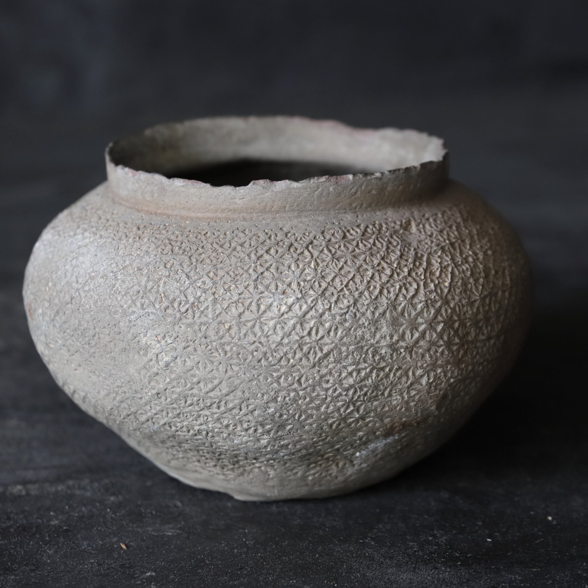 春秋戦国時代 硬陶印文壺（770–221 BCE） | 入蘆花（ロカニイル）