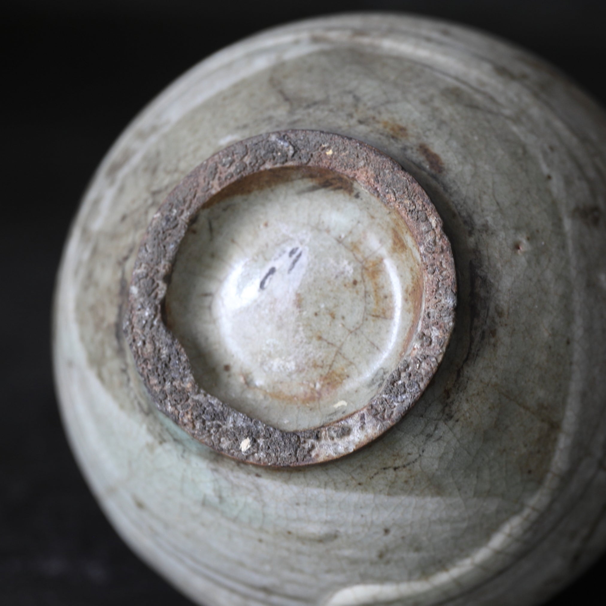 李朝 粉青沙器 鉄絵 草花文瓶（1392–1897 CE） | 入蘆花（ロカニイル）