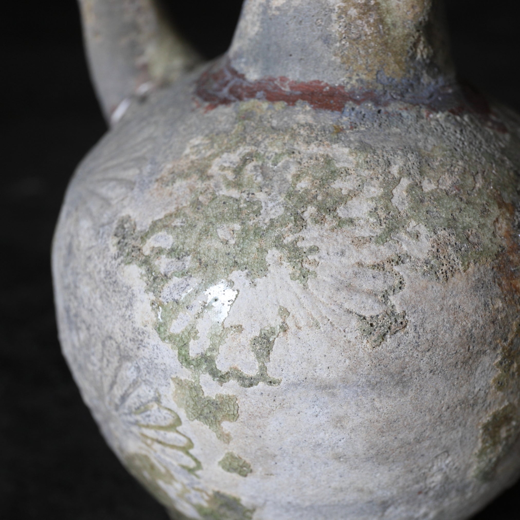 鎌倉時代 古瀬戸 灰釉印花文手付水注（1185–1333 CE） | 入蘆花