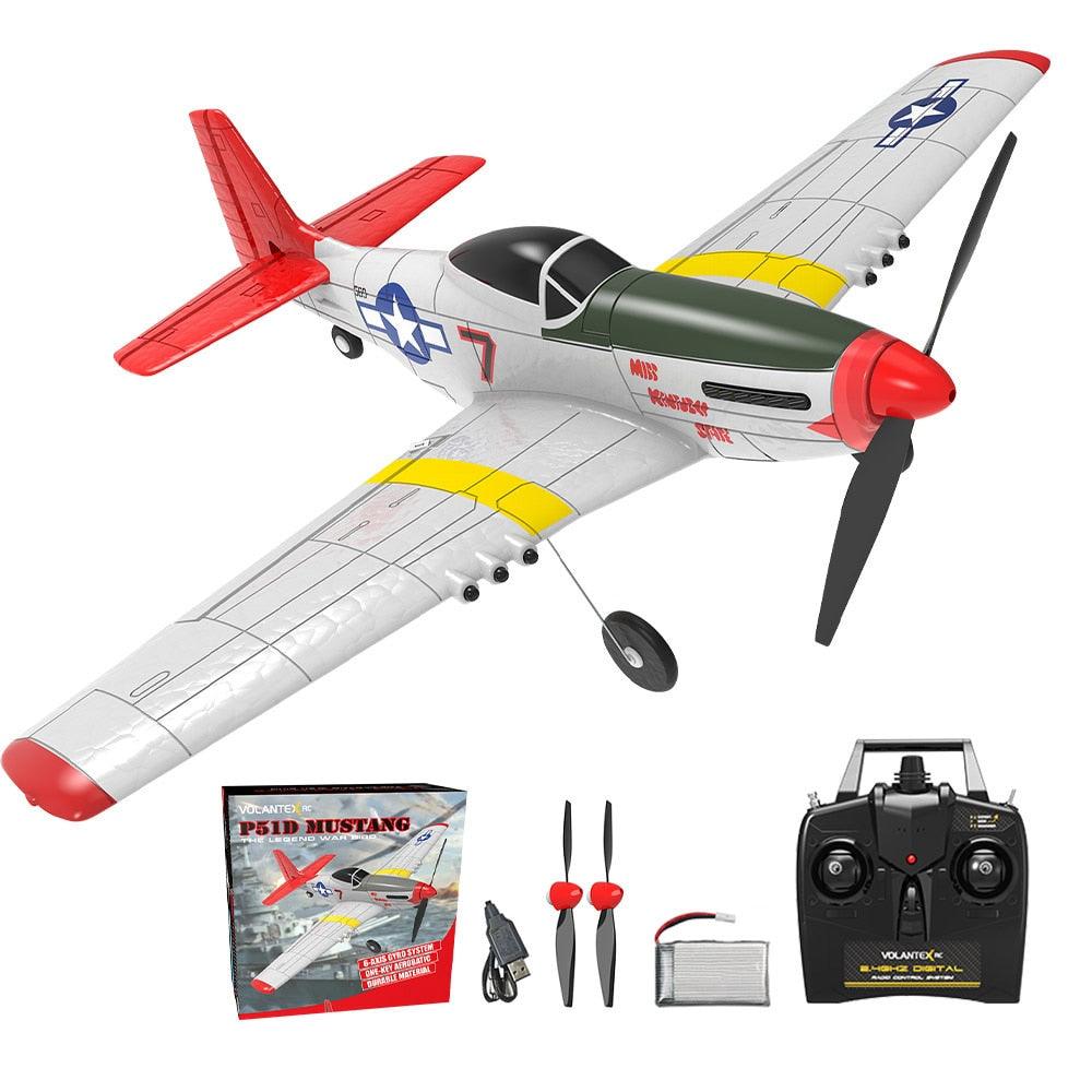 P51D RC 飛行機 - 2 チャンネル/4 チャンネル ワンキー曲技飛行 RC