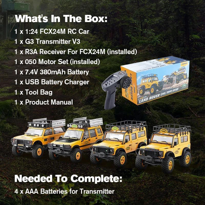 FMS 1:24 FCX24M ランドローバー ディフェンダーD90 キャメル