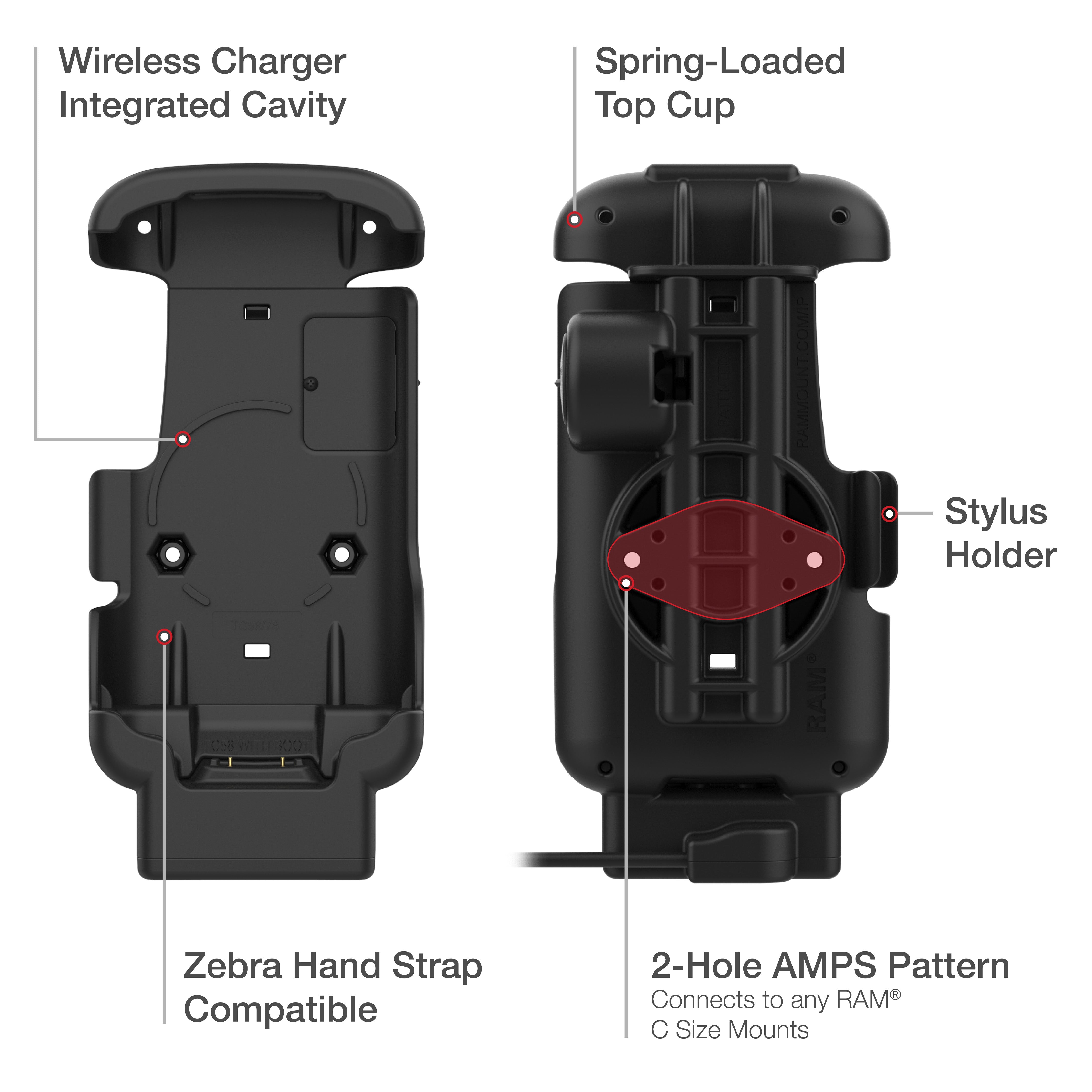 RAM® Form-Fit Powered Dock for Zebra TC73 & TC78 – RAM Mounts