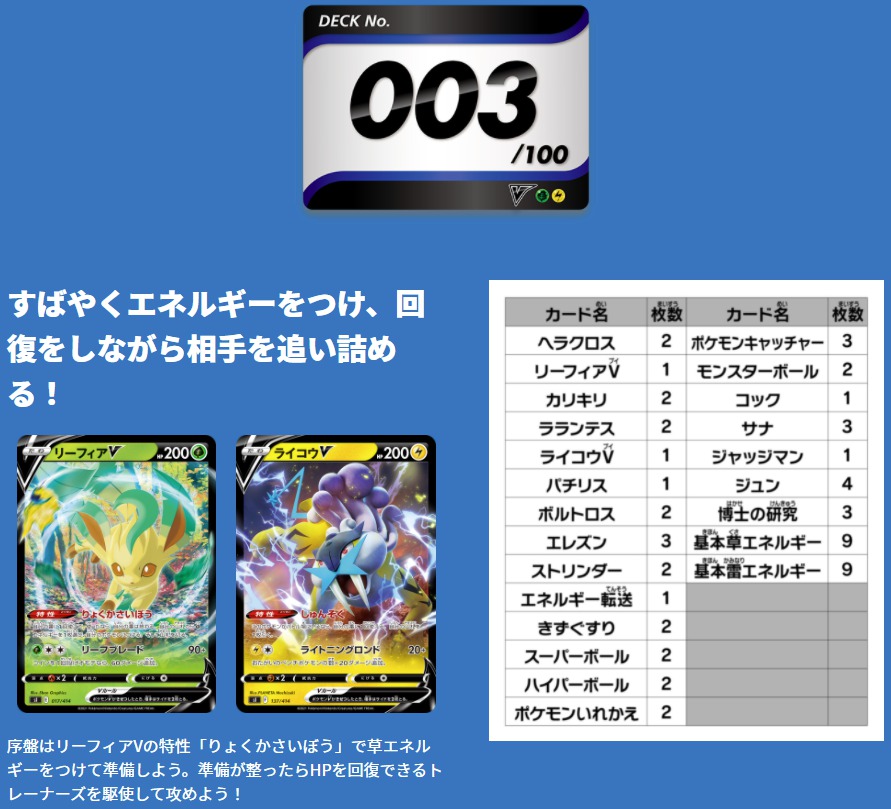 スタートデッキ100／No.3のポケモンとおすすめの遊び方を詳しく紹介！