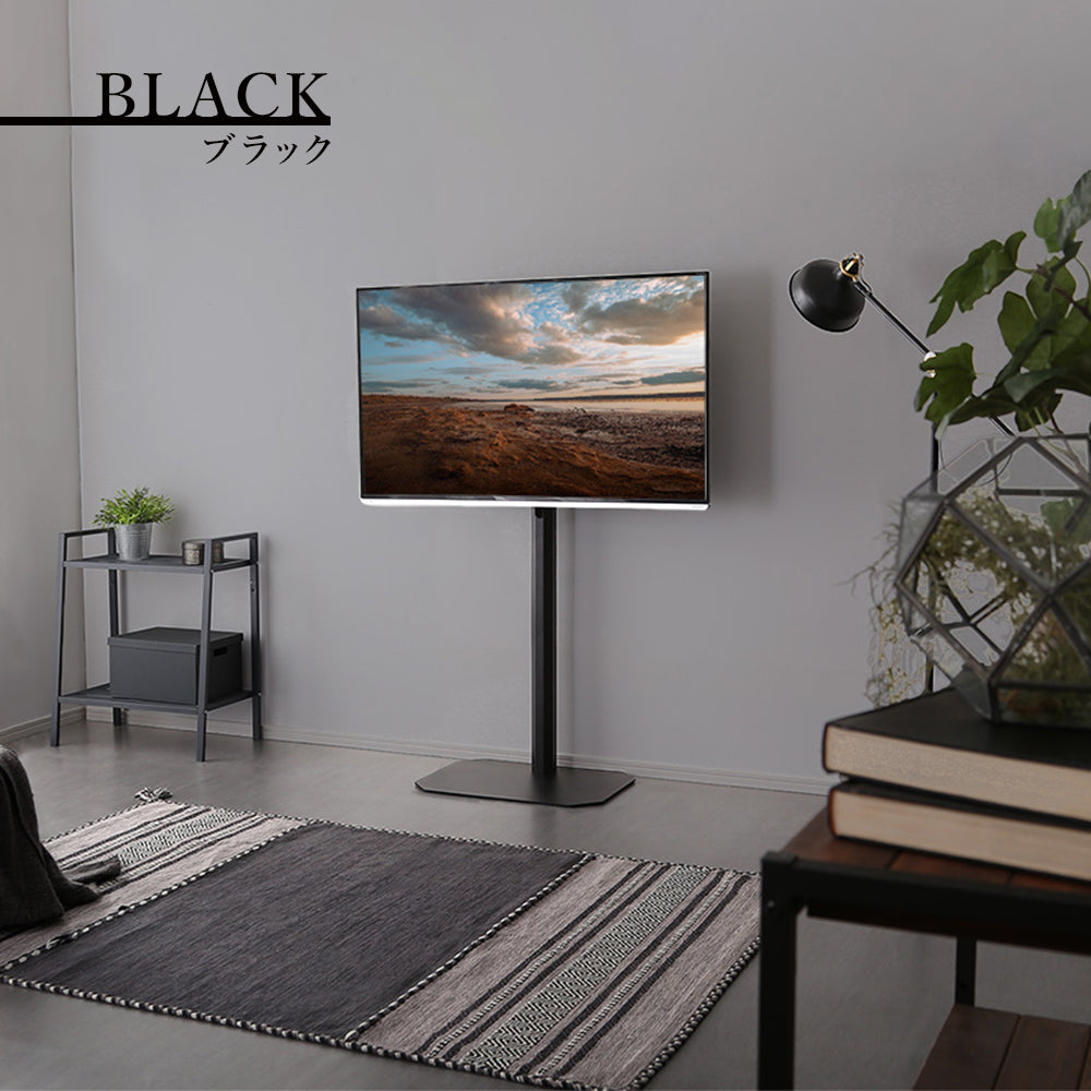 八角形 壁寄せTVスタンド（240度スイングタイプ）/空間を美しく飾る