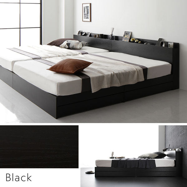 引き出し収納付きベッド『Serest セレスト』2台セット/ 家族にも夫婦に