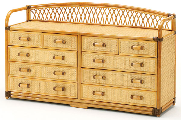 籐 チェスト ワイドタイプ（幅127cm） W-992 - 籐家具・ラタン家具の