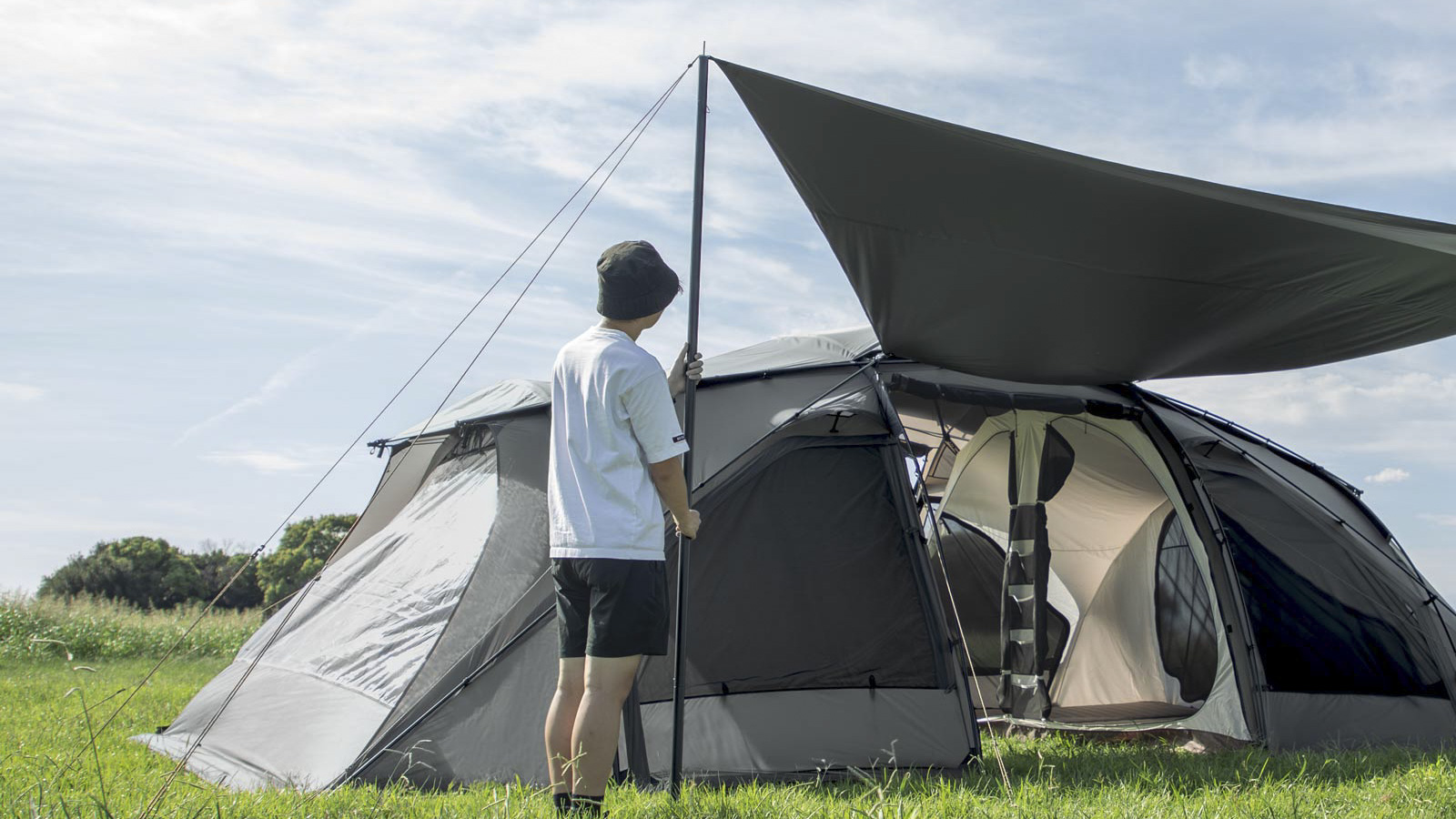 伸縮タープポール・二又ガイロープ 4点セット｜PRODUCT｜ラーテル