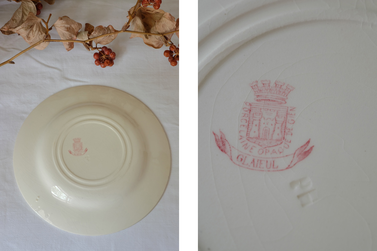 W66-2 フランスBrocante GIEN GLAIEUL グラジオラスシリーズ ジアン