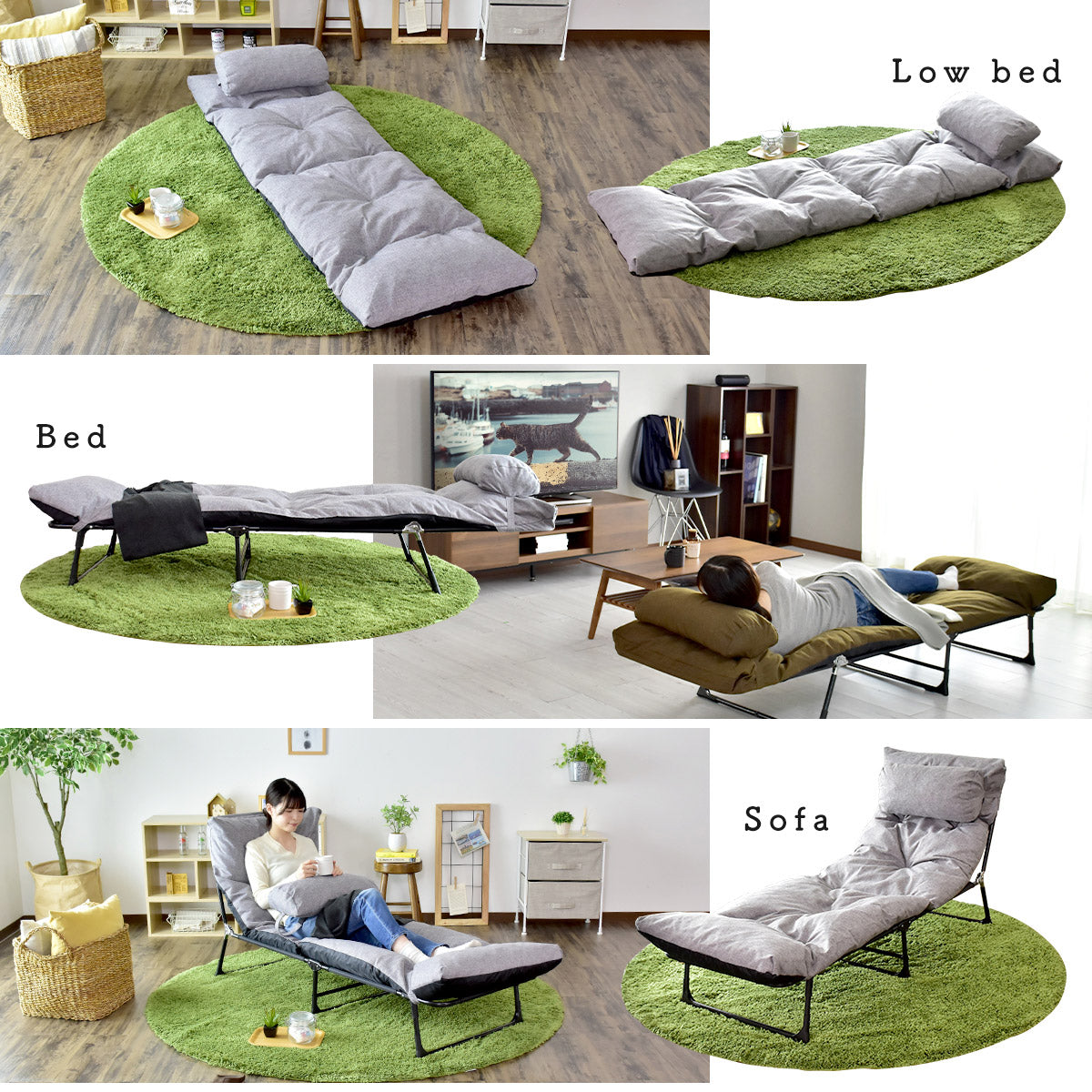 リクライニングチェア ひとりがけ アウトドア ソファベッド 折りたたみ