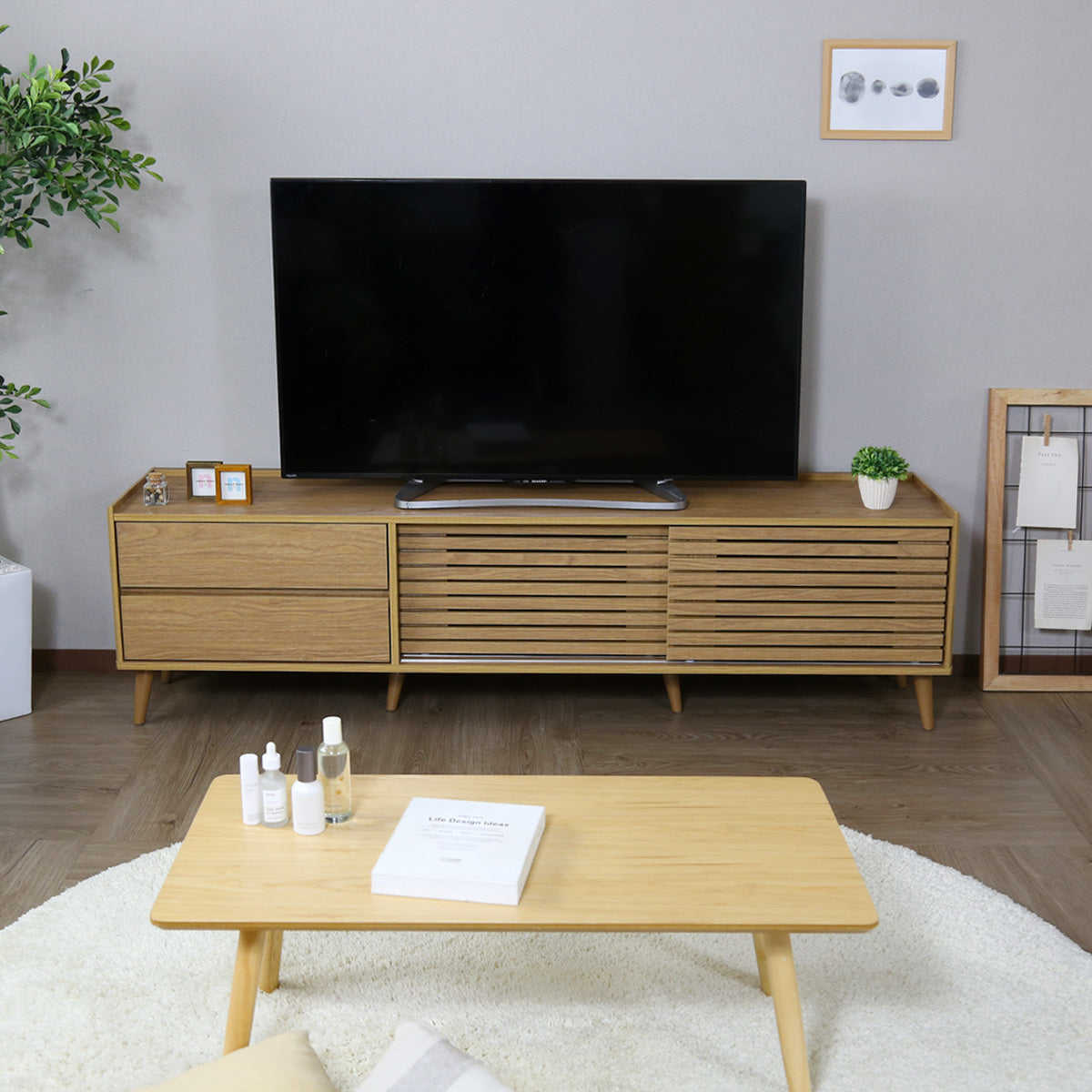 180㎝】テレビ台 脚付き 収納付き テレビラック テレビボード
