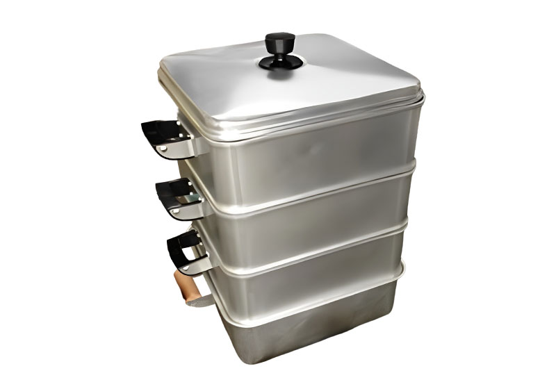 角蒸し器(セイロアルミ) 3段のレンタルならレントオール奈良【奈良県