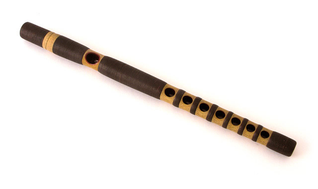 連雅屋 / 八幡内匠作 本管煤竹（籐巻-とうまき）「中」