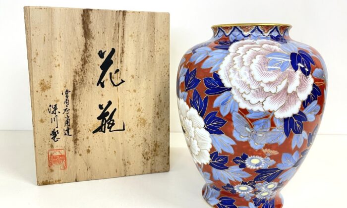 趙京 青磁民族陶芸 鶴 趙京民族陶芸研究院 韓国青磁 花瓶 壺 木箱付き