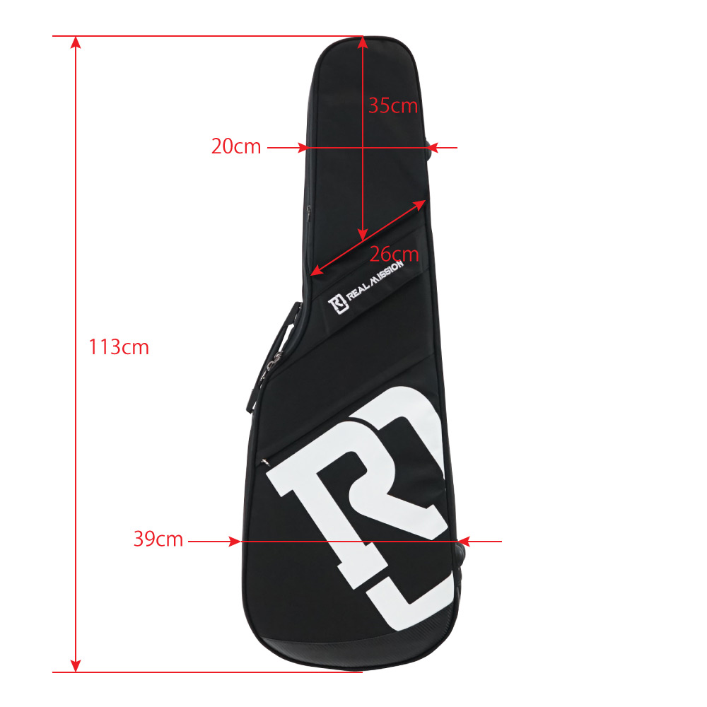 Venus 07-E Black 防水 エレキギターケース ギグバッグ | REAL MISSION