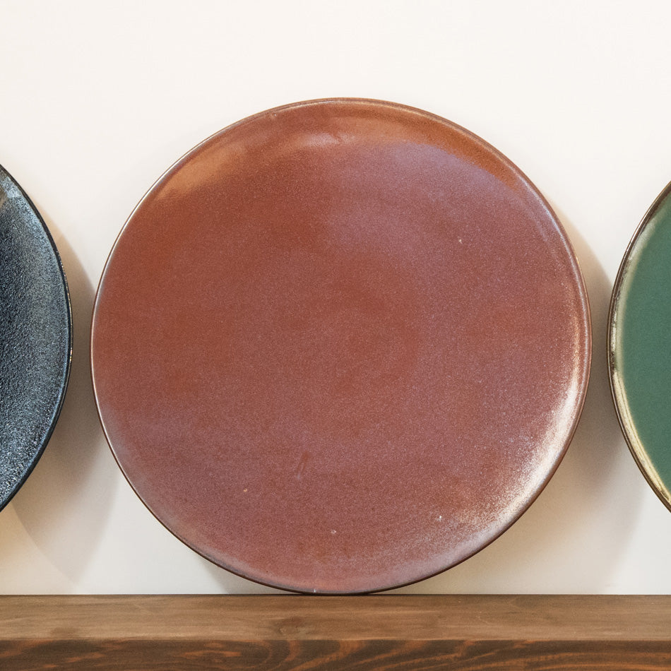 プレート皿 ワンプレート皿 高取焼 高取焼き 大皿 28cm 高取焼鬼丸雪山