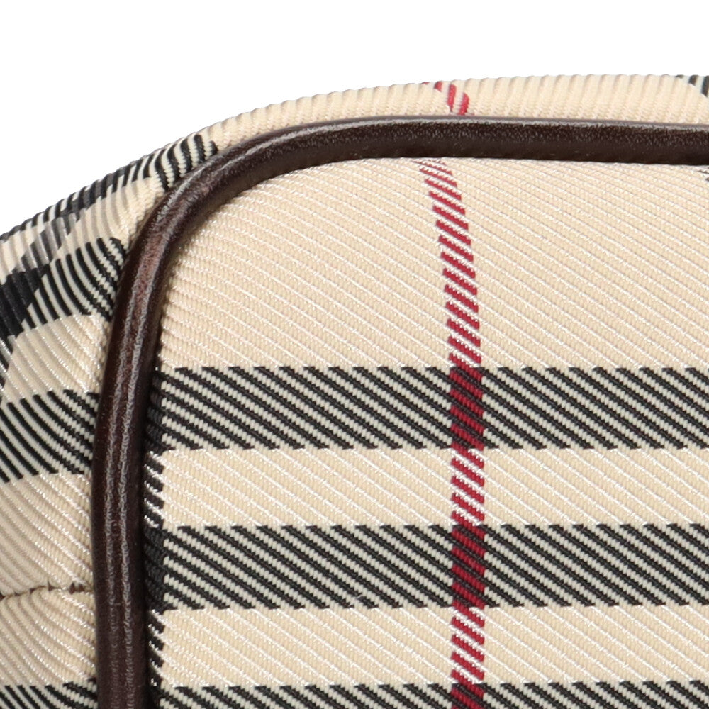 バーバリー BURBERRY ノバチェック ハンドバッグ キャンバス ベージュ