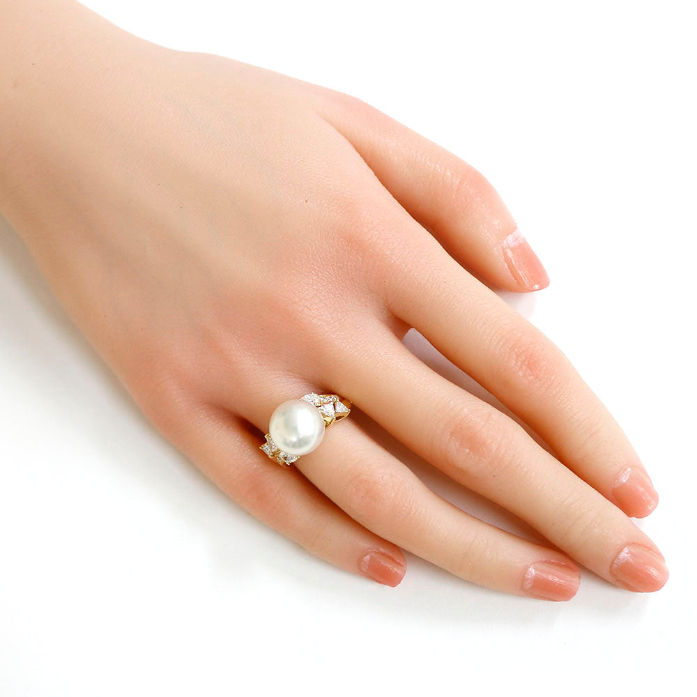 ミキモト MIKIMOTO リング 指輪 8号 18金 K18ゴールド パール