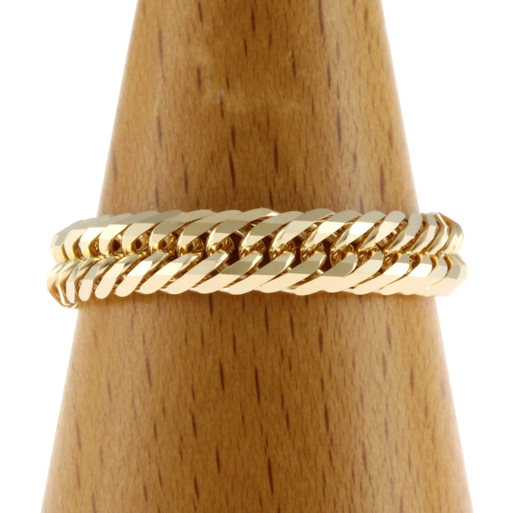 喜平 リング・指輪 12DCT 12面トリプル リング 指輪 16号 18金 K18