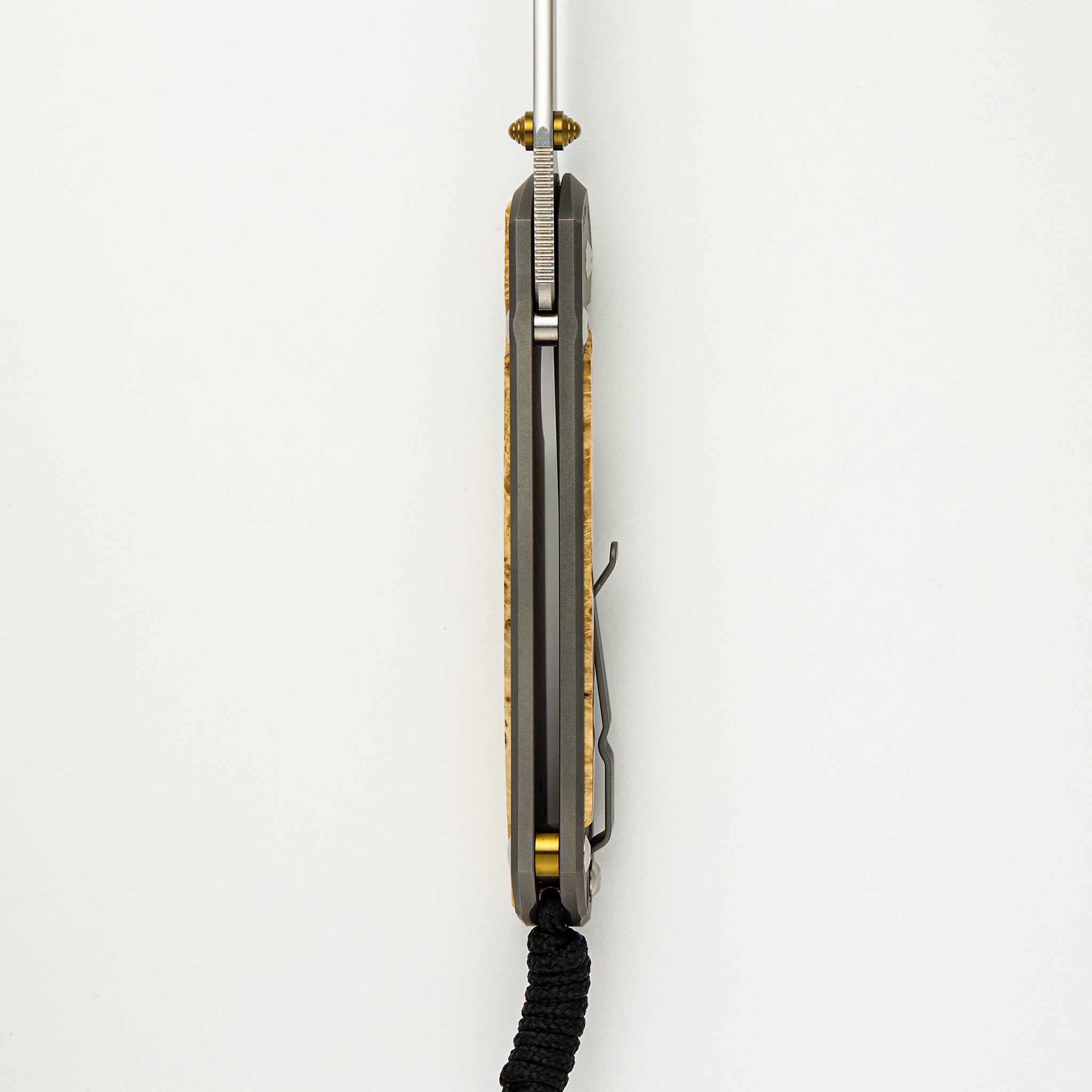 Large Sebenza 31 Box Elder Inlay - Insingo CPM MagnaCut Blade - Gold D