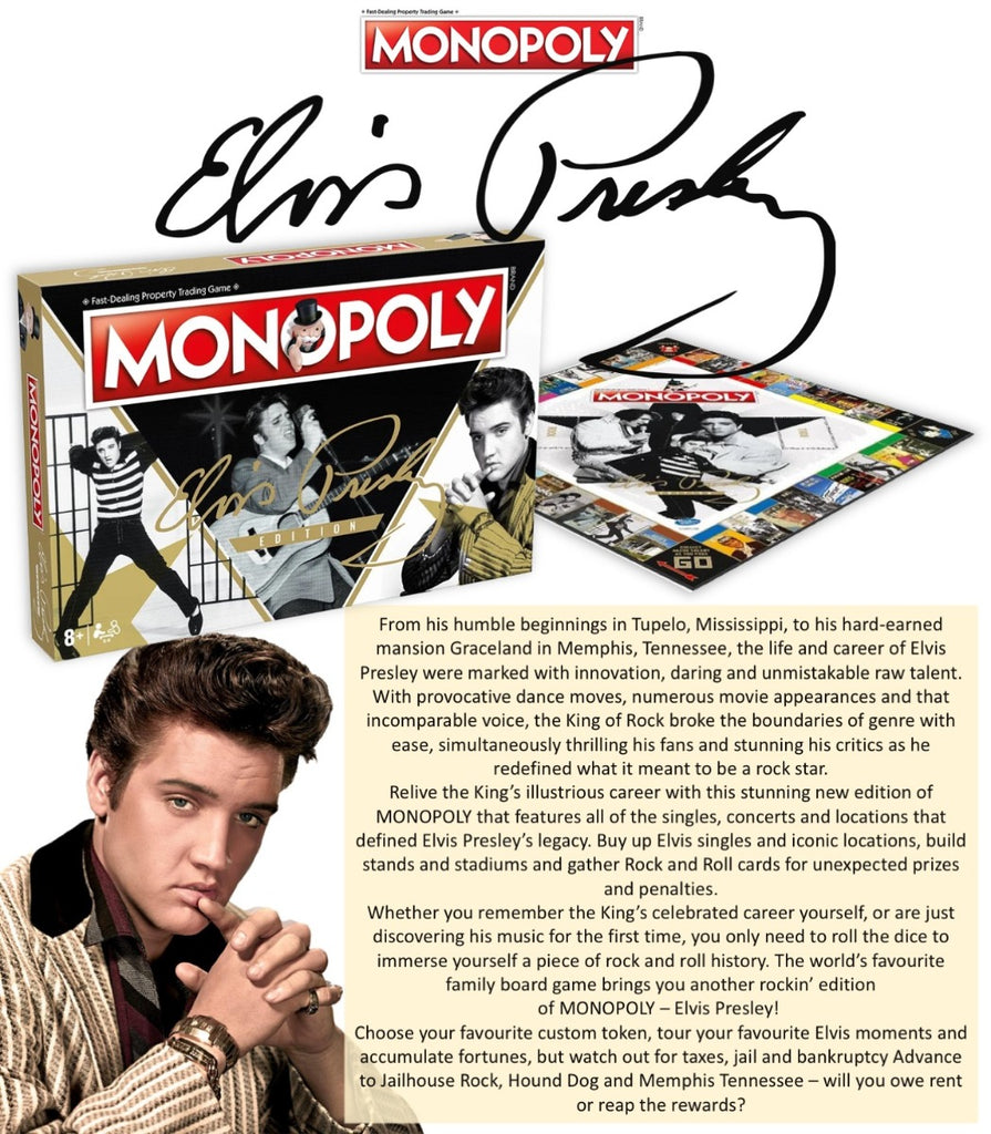 Elvis Presley - Elvis Monopoly ((Board Games)) – Red Yeti Records