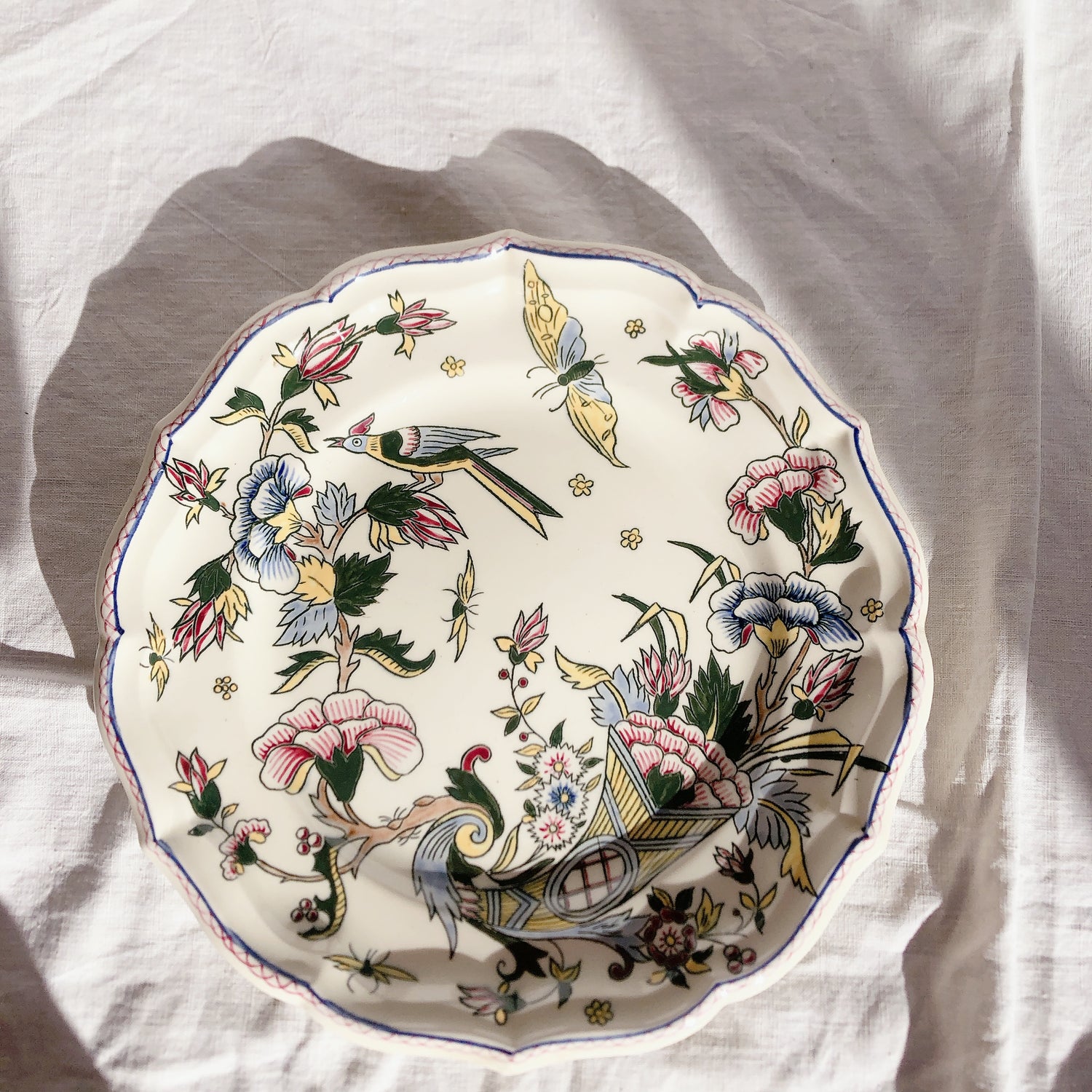 秋の感謝セール♪フランス アンティーク☆ジアンGienプレート大皿