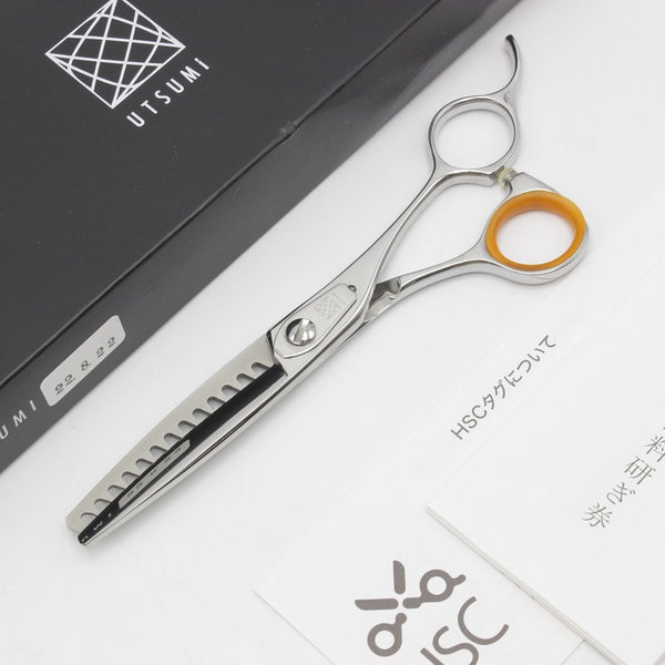 美品】内海シザー U&U OF50R セニング 6インチ オフセットハンドル 13