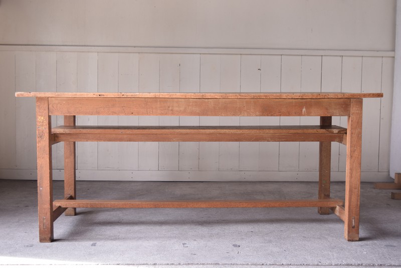 アンティーク ナラ材無垢 木味の作業台テーブル | REFACTORY antiques