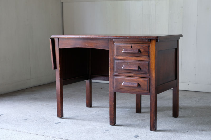 イギリスアンティーク マホガニー材 片袖机 | REFACTORY antiques