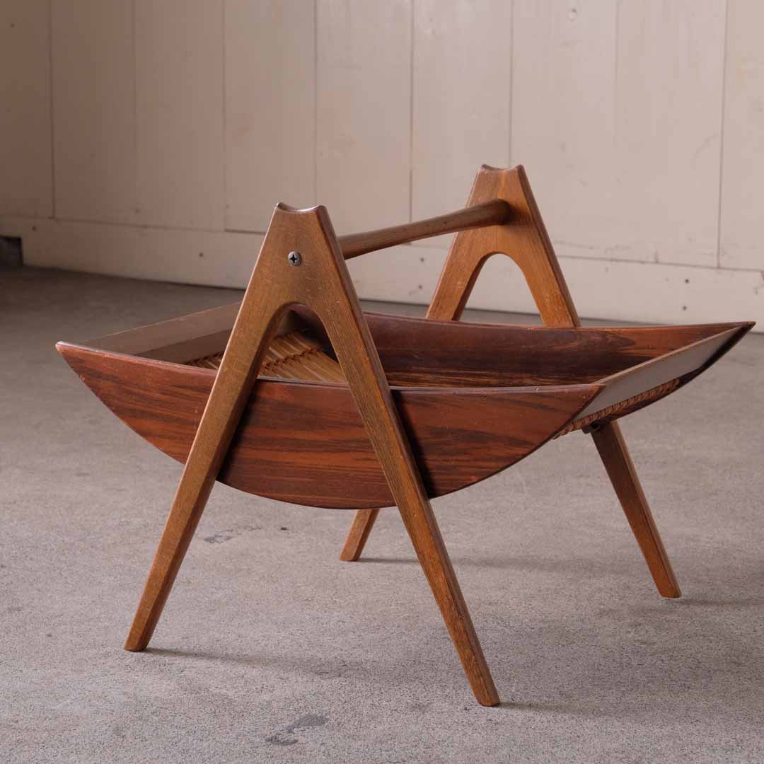 オールドマルニ バンブー×木のマガジンラック | REFACTORY antiques