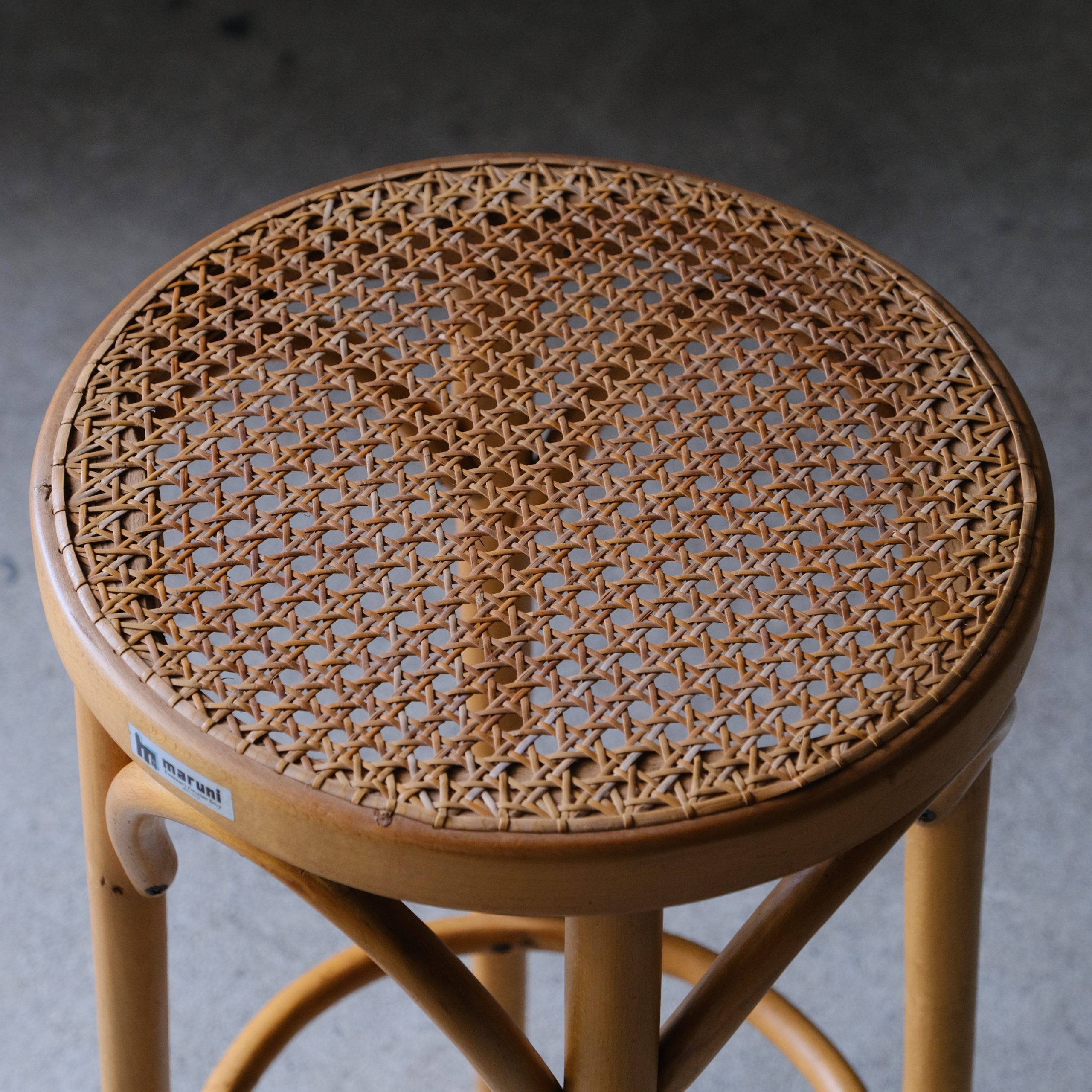 1615 マルニ木工 ラタン ハイスツール ③ | REFACTORY antiques