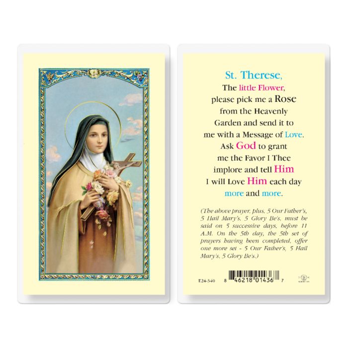 Therese - Saint Therese of Lisieux Holy Card – Reger's Church