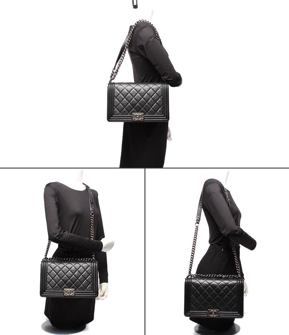 CHANEL チェーンショルダーバッグ 肩掛け ヴィンテージシルバー金具