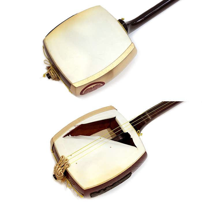 昭和8年製造の三味線 バチとケース付き 昭和8年製造の三味線 バチと