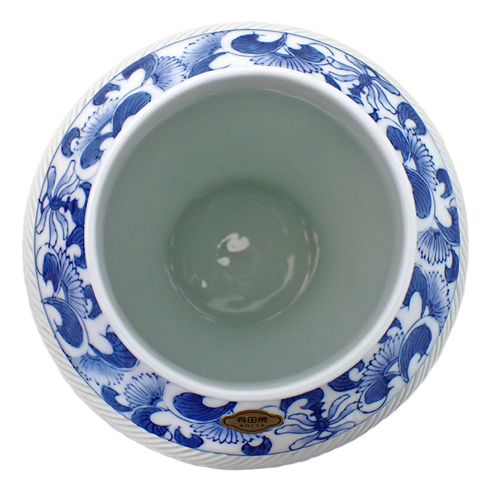 琴峰(きんぽう) 有田焼 波佐見焼 飾壺 透かし 網目焼 花唐草 白磁