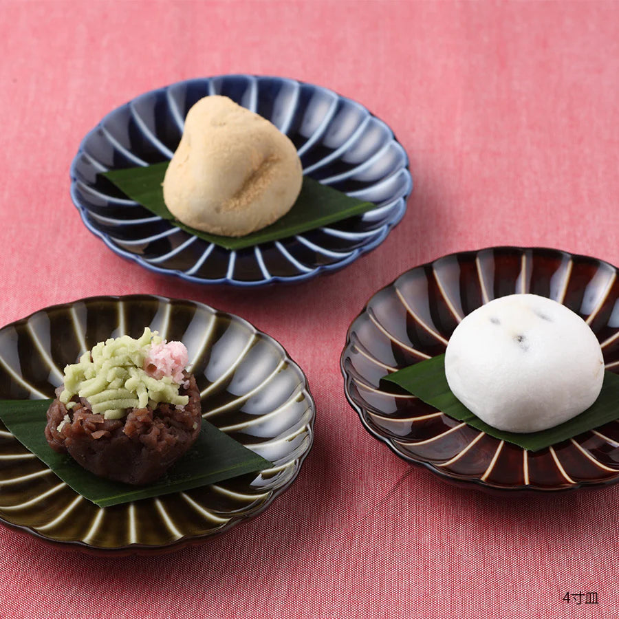 ぎやまん陶 茄子紺ブルー 4.5寸皿 - KANEKO KOHYO | しろいわいん