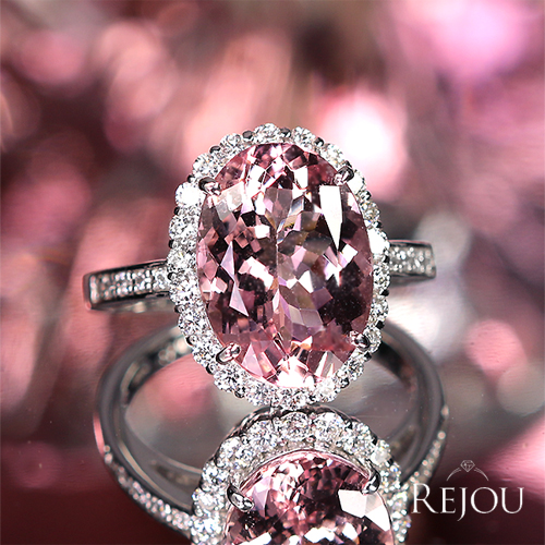 モルガナイト 5.1ct ダイヤモンド 0.6ct プラチナ リング(指輪)【品質