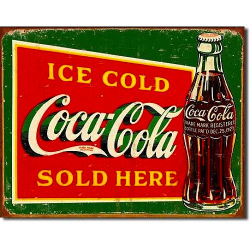 ブリキ看板 コカ・コーラ アンティーク風 | ミリタリーショップ レプマート