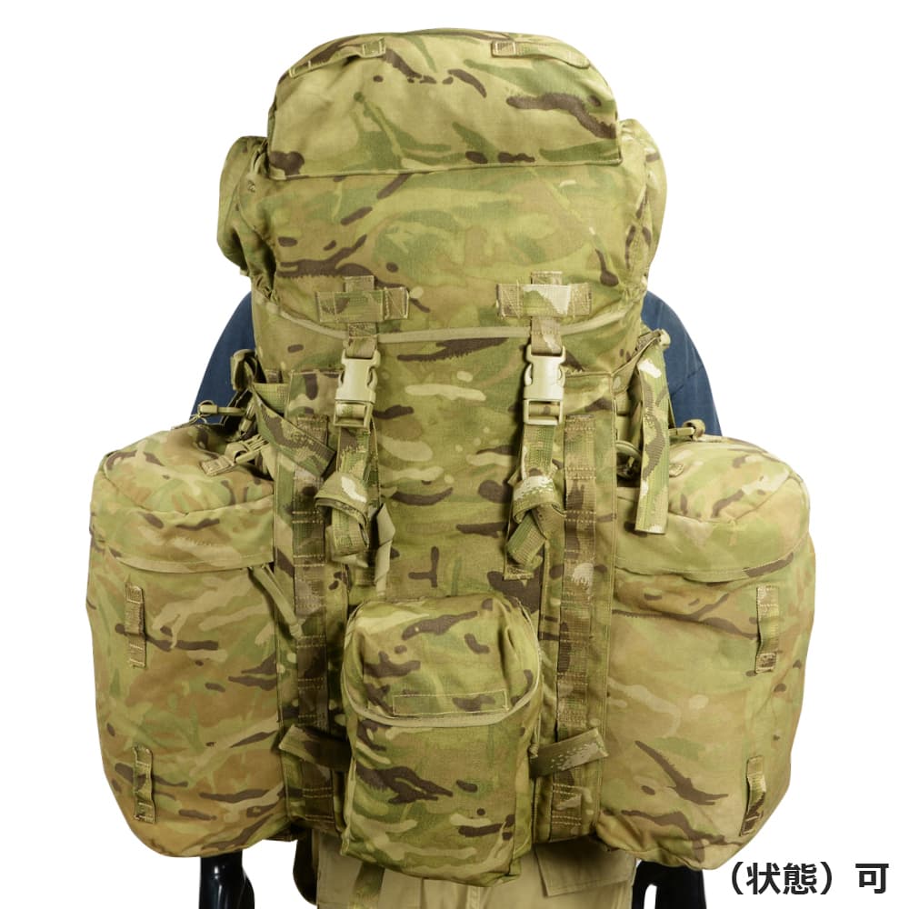 イギリス軍放出品 バックパック MTP迷彩 MOLLE対応 サイドポーチ搭載