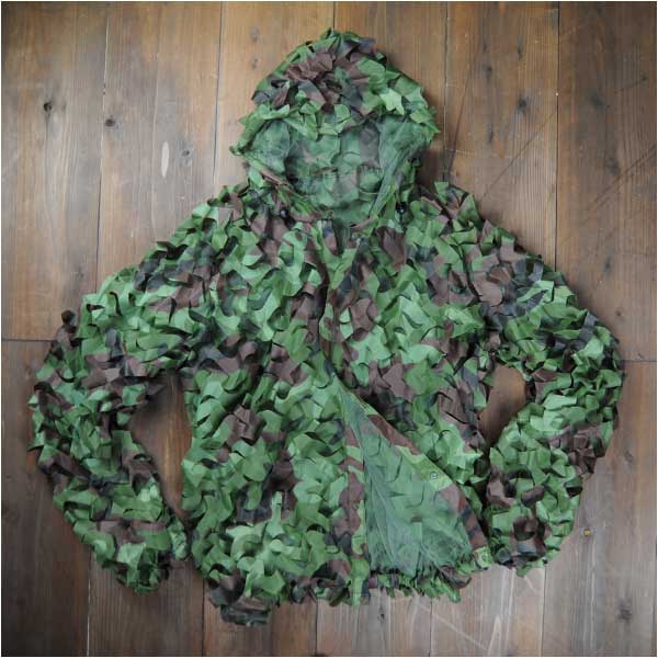 ギリースーツ 迷彩服上下セット ウッドランドカモ 3Dリーフタイプ