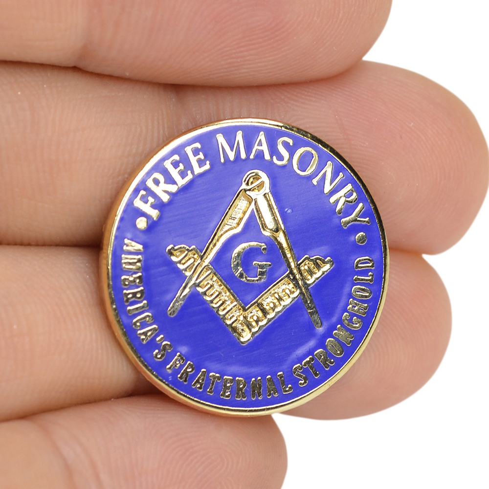 ピンバッジ フリーメイソン シンボルマーク ラウンド型 | ミリタリー